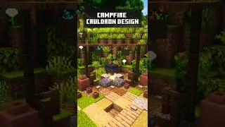 This EASY Campfire Cauldron Design is PERFECT for Minecraft Survival!
