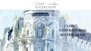 30. Practice preview: light, contrast and watercolor. Paint the metropolis building with me