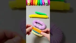 PopTube ASMR 🦒 Satisfying Crunchy Pop Tube Sound