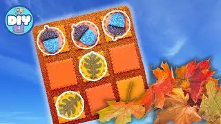 🎨 Lavoretto autunnale facile: Gioco del Tris con Gomma Eva e riciclo creativo