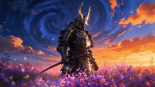 Epic Samurai in Dreamy Landscape 4K Live Wallpaper