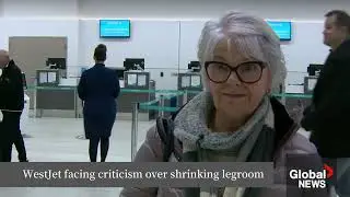Авиакомпания WestJet подвергается критике из-за уменьшения пространства для ног (Global News)