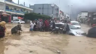 Les sc&egrave;nes horribles et tristes de Nabeul pendant les inondations en Tunisie
