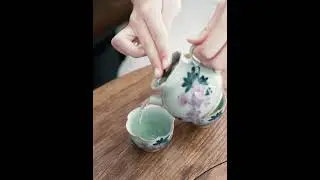 &ldquo;Elegant Handmade Floral Ceramic Tea Set &ndash; Perfect for Tea Lovers on the Go!
