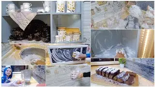 ما فيش وقت الايام دخلت علينا روتين الرغاوي لعشاق النظافه تنظيف المطبخ قبل رمضان 🌜✨