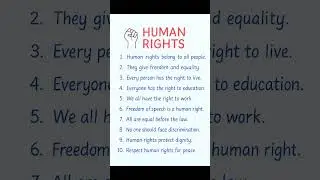 ✊ Human Rights &ndash; 10 Lines Essay | Easy English