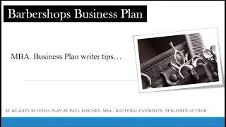 MBA Business Plan Writer for a Barbershop:  Barbering Services Section