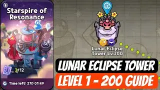Starspire of Resonance LUNAR ECLIPSE TOWER Level 1 - 200 Full Guide I Cookie Run Kingdom