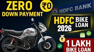 HDFC Two Wheeler Loan | HDFC Bike Loan of 1 Lakh | Zero Down payment Bike Loan | Interest Rate, Fees