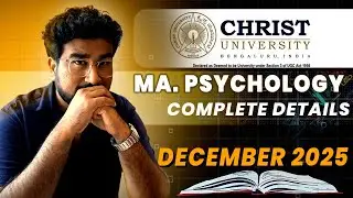 CHRIST MA/MSC PSYCHOLOGY DECEMBER ADMISSIONS || COMPLETE DETAILS