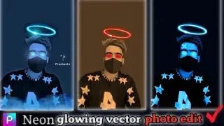 Neon Glowing Vector Art in PicsArt || Vector Art Photo editing 2023 || Neon Vector Art Concept ||