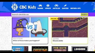 Try playing all games in from CBC kid website