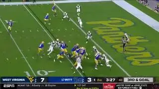 Rodney Hammond 4 Yard Touchdown Run | West Virginia vs Pitt