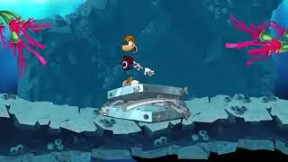 Rayman Origins (Walkthrough) - Chapter 9: Angsty Abyss | Part 3: Beware of Mini Murray