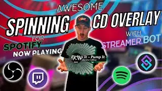 AWESOME Spinning CD Overlay for Spotify Now Playing with Streamer Bot