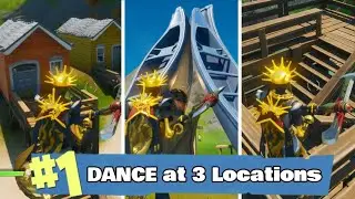 Dance at Lake Canoe, Camp Cod, and Rainbow Rentals *ALL LOCATIONS* Fortnite Week 6 Challenges (NEW)