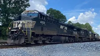 NS 4333 leads good size NS 24X at Charlotte junction. 7-23-2024