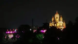 Dakshineswar temple night [4K] view.