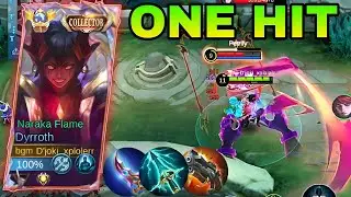 DYRROTH ONE HIT BUILD ‼️ USE THIS DYRROTH BUILD TO FIGHT CICI IN THE EXP LANE 100%  WIN || MLBB