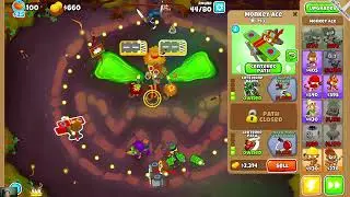 Bloons TD 6 (PC) Carved Map Double HP MOABS and Half Cash Mode Gameplay Walkthrough #btd6