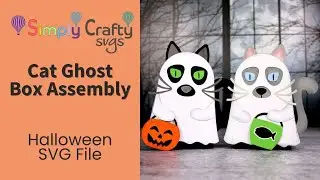 Cat Ghost Box Assembly - Halloween SVG File