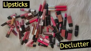 Lipsticks Declutter 2022 | Huge Makeup Lip Declutter | Declutter Lip Products |
