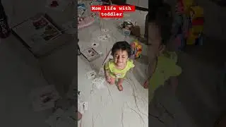 Zufi made d floor a toy trap- walking like it&rsquo;s a Lego battlefield #MomLife #kidslife #toddlergirl