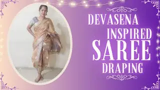 DEVASENA Inspired Saree draping😍✨|Anupama Hegde #sareedrape  #devasena #dhotistyle