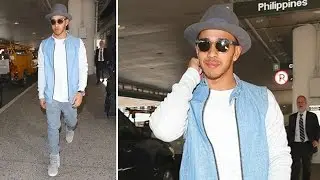 Formula One Racer Lewis Hamilton Arrives In LA, Sporting Yeesy Boost Sneakers