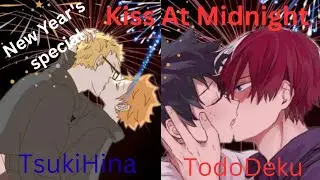 Happy New Year's special, TsukiHina and TodoDeku one shot texting story 