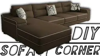 DIY ‼️ How to make corner couch L shape  - Best corner sofa design ❗ Modern low cost sofa