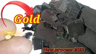 как получить золото из TINY WIRELESS CHIP и BGA чипов без кислот На первом этапе.