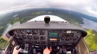 Flying to Backamo Airfield, Sweden in the C172 (SE-LVB)