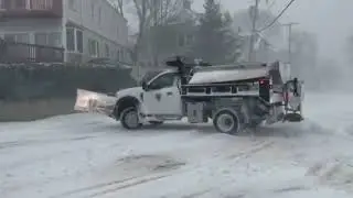 Powerful Snow Bomb Cyclone in USA Northeast