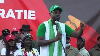 OUSMANE SONKO lors du Rassemblement de Yewwi Askan wi &agrave; la Place de la Nation