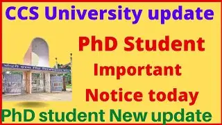 ccsu phd news update today | ccsu phd admission update today | ccsu phd entrance exam 2022