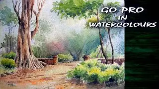 🎨 Best Landscape Painting (Step by Step) Art Tutorial | Watercolour | जलरंग निसर्गचित्र पेंटिंग