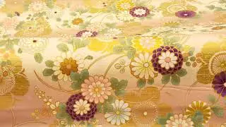 cream and beige flower fabric by Quilt Gate