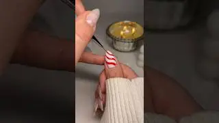 How to do candy cane nails 🧣🕯️☁️ #nailart #christmasnails #christmas #nailtrends
