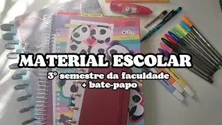 Study Vlog #20 | Material escolar da faculdade | Organização e Bate-papo! #contabil #faculdade