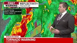 Tracking tornado warnings as severe storms move across Oklahoma