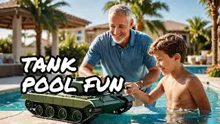 Unboxing & Testing the Tank Pool Float! | Father Son Pool Fun