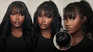 Lazy Girls🥰Easy Get Layer Cut Body Wave Bang Look ft. Ashimary 360 Invisi Strap Wig