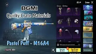BGMI Quirky Crate Materials - Dr. Quirky Set, Pastel Puff - M16A4, Kitten Wand Crowbar
