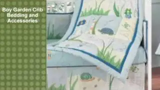 Boy Garden Crib Bedding and Accessories