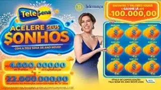 TELE SENA ANO NOVO 2026 - Acelere Seus Sonhos 15 reais - 4 milhões + 22 milhões