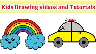 Rainbow and Car Drawing for Kids 🌈🚗 | Easy Coloring and Fun Art Tutorial