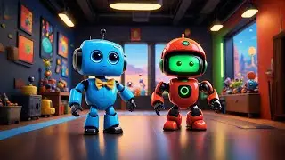 Five Little Robots Spin and Dance | Robot Song for Kids | Fun Nursery Rhymes and Baby Songs