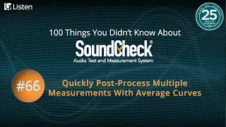 100 Things #66: Quickly Post-Process Multiple Measurements With Average Curves