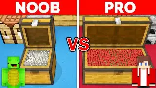 Mikey & JJ - NOOB vs PRO : GIANT CHEST MAZE CHALLENGE in Minecraft - Maizen